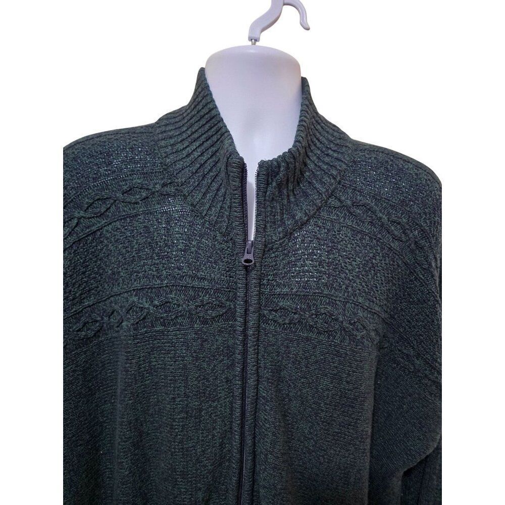 Full-Zip Cardigan Sweater cotton blend Plus sz boho cottagecore warm soft casual